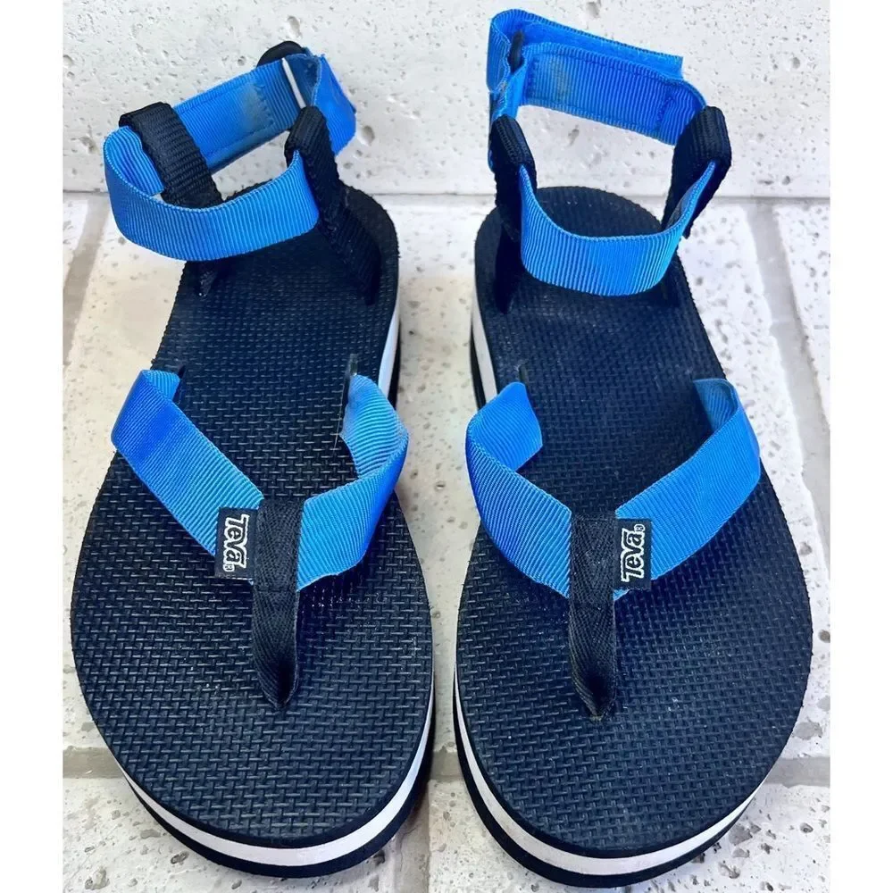 Teva Universal Flatform Sandal Blue Black White Unisex Outdoor Waterproof Size 9